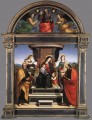 La Virgen y el Niño entronizados con los santos 1504 El maestro renacentista Rafael
